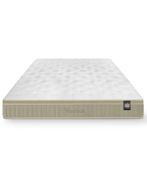 Ensemble matelas et 2 sommiers Windsor gris/blanc - 2x80x200 cm