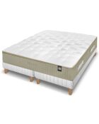 Ensemble matelas et 2 sommiers Windsor gris/blanc - 2x90x200 cm