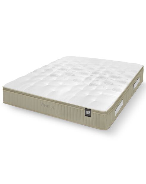 Ensemble matelas et 2 sommiers Windsor gris/blanc - 2x100x200 cm