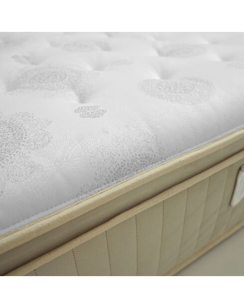 Ensemble matelas et sommier Windsor gris/blanc - 140x190 cm