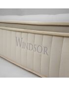Ensemble matelas et 2 sommiers Windsor gris/blanc - 2x80x200 cm