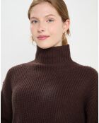 Pull en Laine & Cachemire Sydney marron foncé