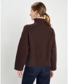 Pull en Laine & Cachemire Sydney marron foncé