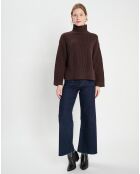 Pull en Laine & Cachemire Sydney marron foncé