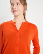 Cardigan 100% Cachemire Zacao orange