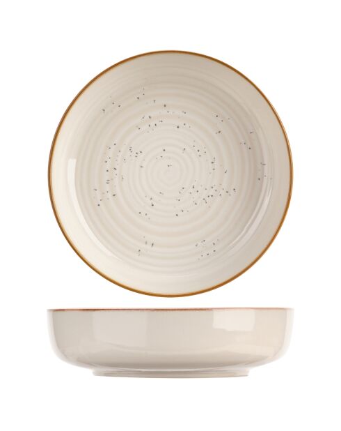 18-teiliges Tafelset aus baltischem Vanillesteinzeug