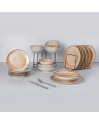 Service de table en Grès Sintra rouge - 24 pièces