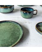 Service de table en Grès Jade vert foncé - 12 pièces