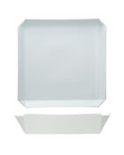 Service de table en Porcelaine Edge blanc - 18 pièces