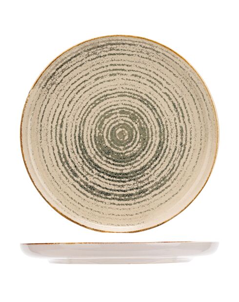 Tafelbesteck aus Steinzeug, baltikgrün, grau, 18-teilig