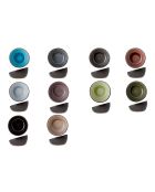 12 Bols ovales assortis multicolores - 16.3x16x9 cm