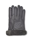 Gants en Cuir doublés Cachemire Classic gris métal