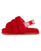 Chaussons en Peau de Mouton Fluff Yeah rouges