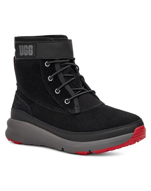 Boots en Velours de Cuir Arren noirs