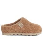 Chaussons en Laine Fluff off marron