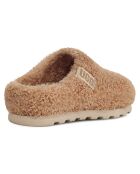 Chaussons en Laine Fluff off marron