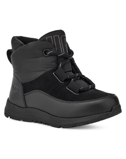 Boots en Velours de Cuir Yose noirs