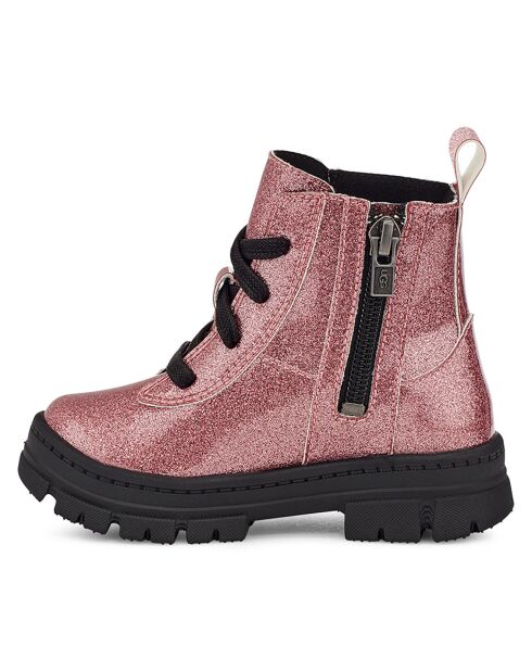 Boots pailletées Ashton roses