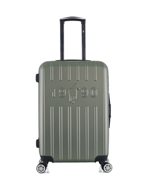 Archie kaki middelgrote reiskoffer van 65 cm