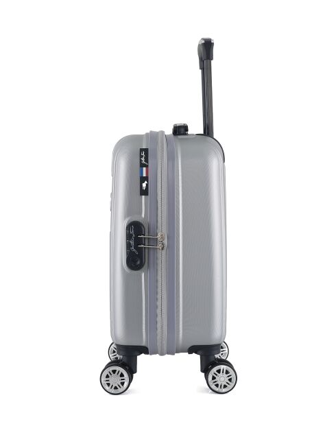 XS Cabinekoffer 4 dubbele wielen Archie 46 cm zilver