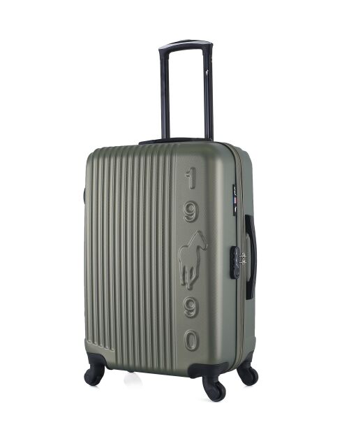 Liam kaki middelgrote stay-koffer van 65 cm