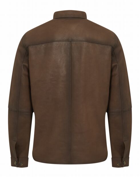Blouson en Cuir Constantin marron
