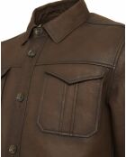Blouson en Cuir Constantin marron