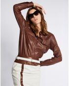 Chemise en Cuir Noeli wisky