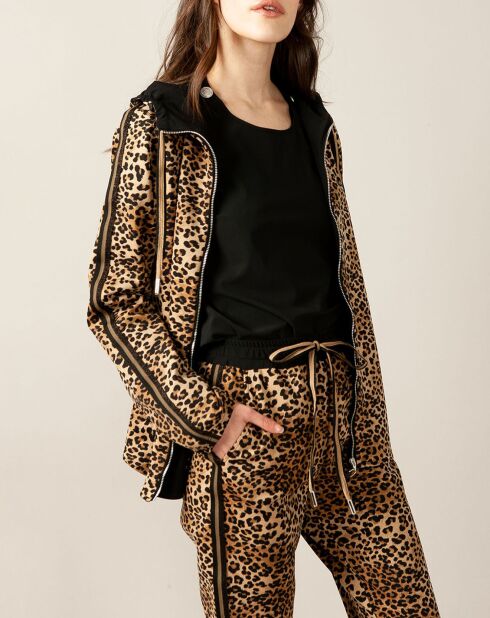 Veste Olympia Léopard marron