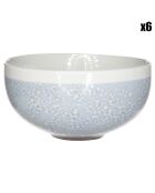 6 Bols en Porcelaine bleus - D.14 cm