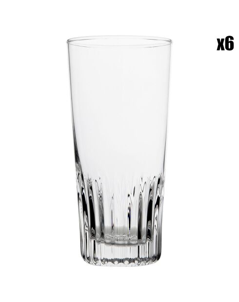 6 verres à Bières transparents - 33 cl