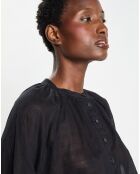 Blouse en Coton Bio Voile Toscane noire