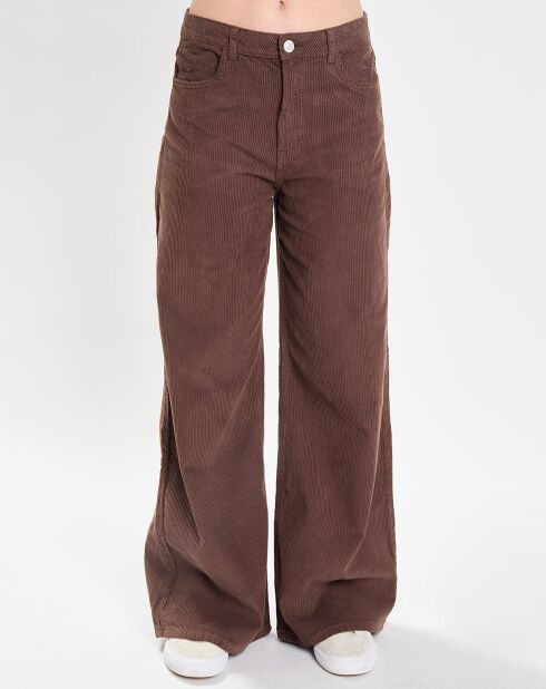 Pantalon en Velours côtelé Lenny 3 marron moyen