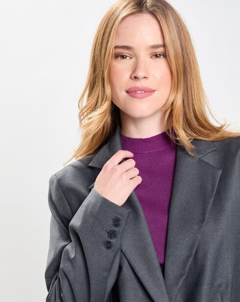 Veste en Laine mélangée Flannelle Sven 3 gris foncé