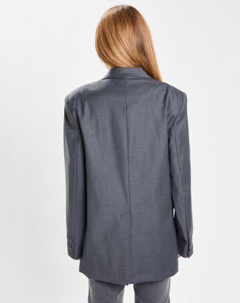 Veste en Laine mélangée Flannelle Sven 3 gris foncé