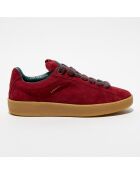 Baskets en Velours de Cuir Lite Curb Low bordeaux