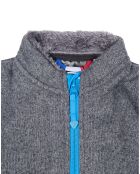 Veste Polaire Fluffy gris/bleu