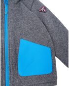 Veste Polaire Fluffy gris/bleu