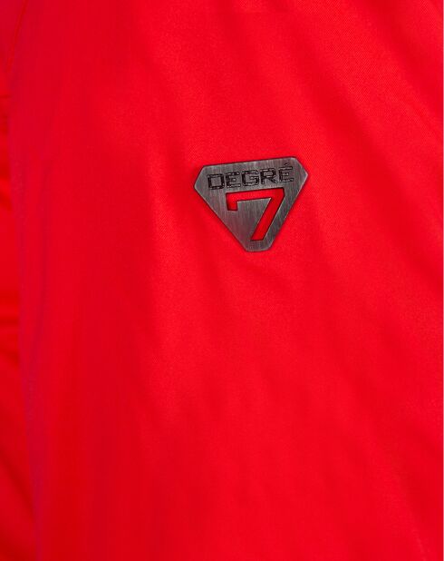 Veste de ski Geod fausse fourrure rouge