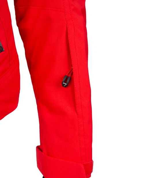 Veste de ski Geod fausse fourrure rouge