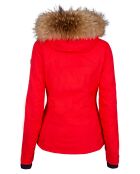 Veste de ski Geod fausse fourrure rouge