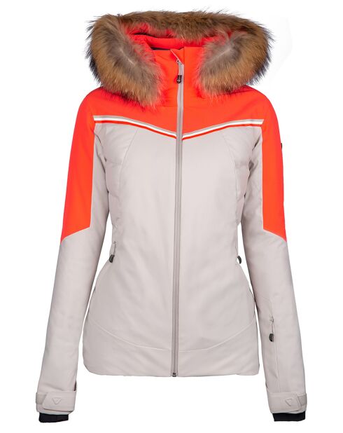 Veste de ski Sassiere grès/orange