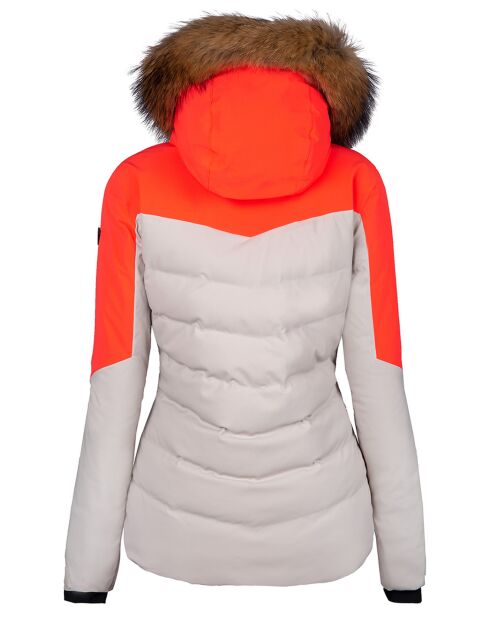 Veste de ski Sassiere grès/orange