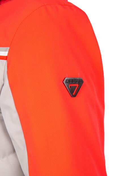 Veste de ski Sassiere grès/orange