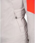 Veste de ski Sassiere grès/orange