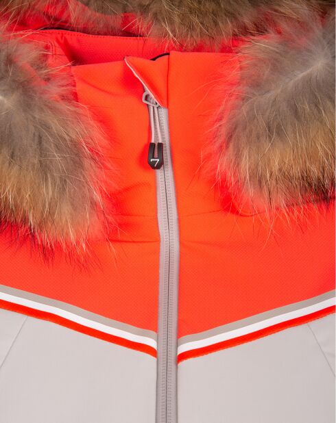 Veste de ski Sassiere grès/orange