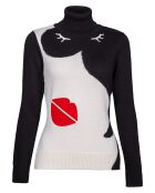 Pull en Laine mélangée Pauline Hd blanc/noir
