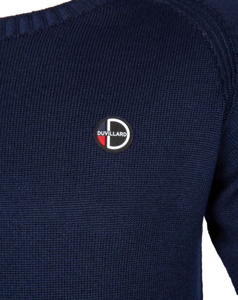 Pull en Laine mélangée Pierre bleu nuit