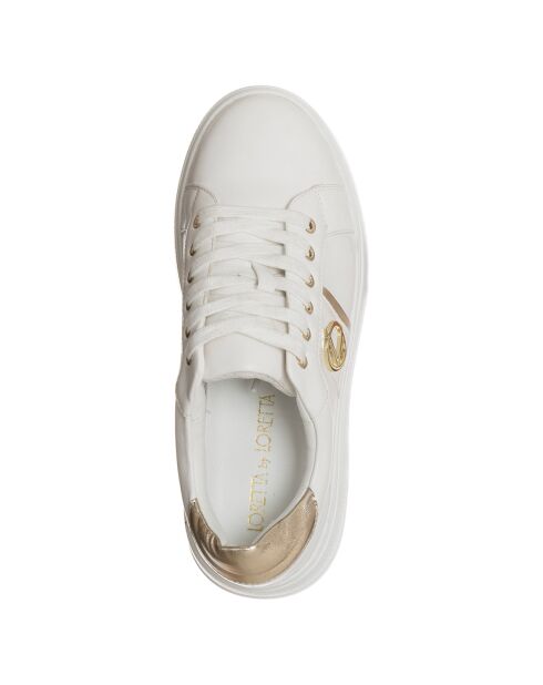 Justine wit/gouden sneakers