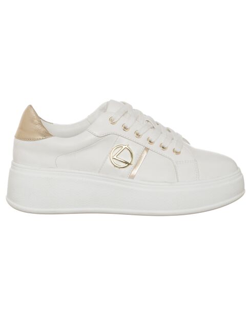 Justine wit/gouden sneakers
